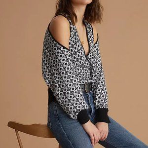 NWOT 💙 Maeve Anthropologie 2-Piece Floral Knit Tank Top Vest & Shrug Set Medium